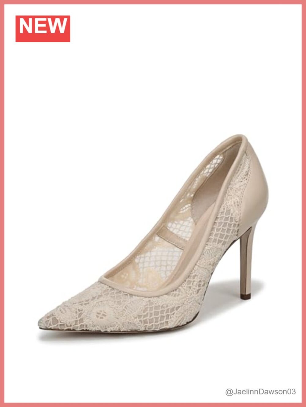 Women's Mesh Pointed Toe Stiletto Heel Slip-on Pumps Formal Party Shoes